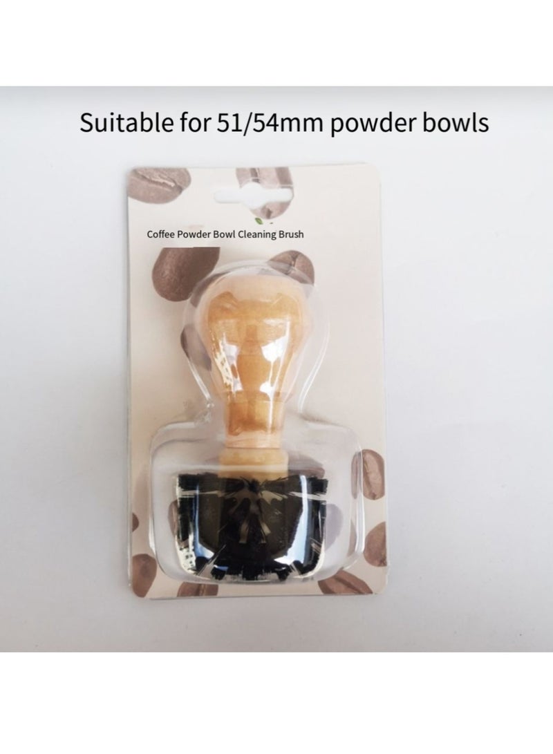 Cleaning Brush, Professional Barista Espresso Cleaning Brush Tool with Wooden Handle, Suitable for Espresso Machine Portable - Image 2