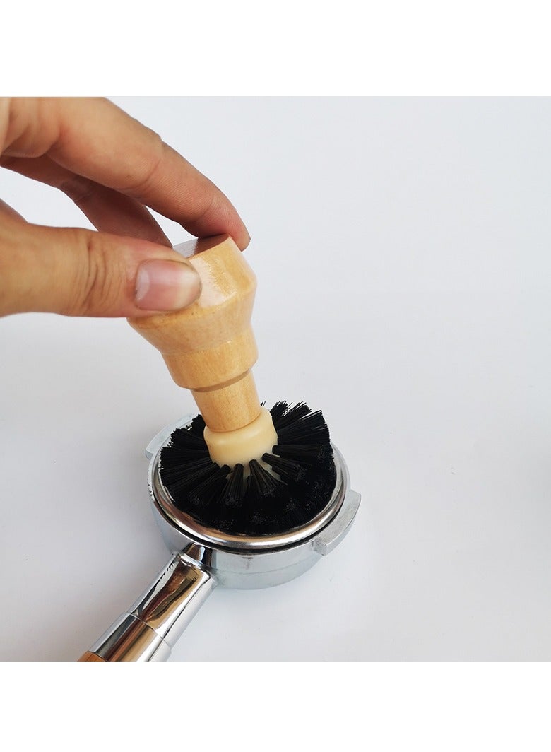 Cleaning Brush, Professional Barista Espresso Cleaning Brush Tool with Wooden Handle, Suitable for Espresso Machine Portable - Image 4