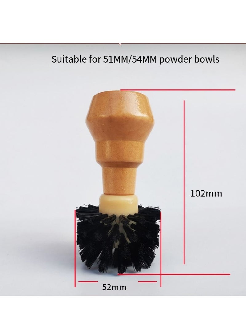 Cleaning Brush, Professional Barista Espresso Cleaning Brush Tool with Wooden Handle, Suitable for Espresso Machine Portable - Image 3