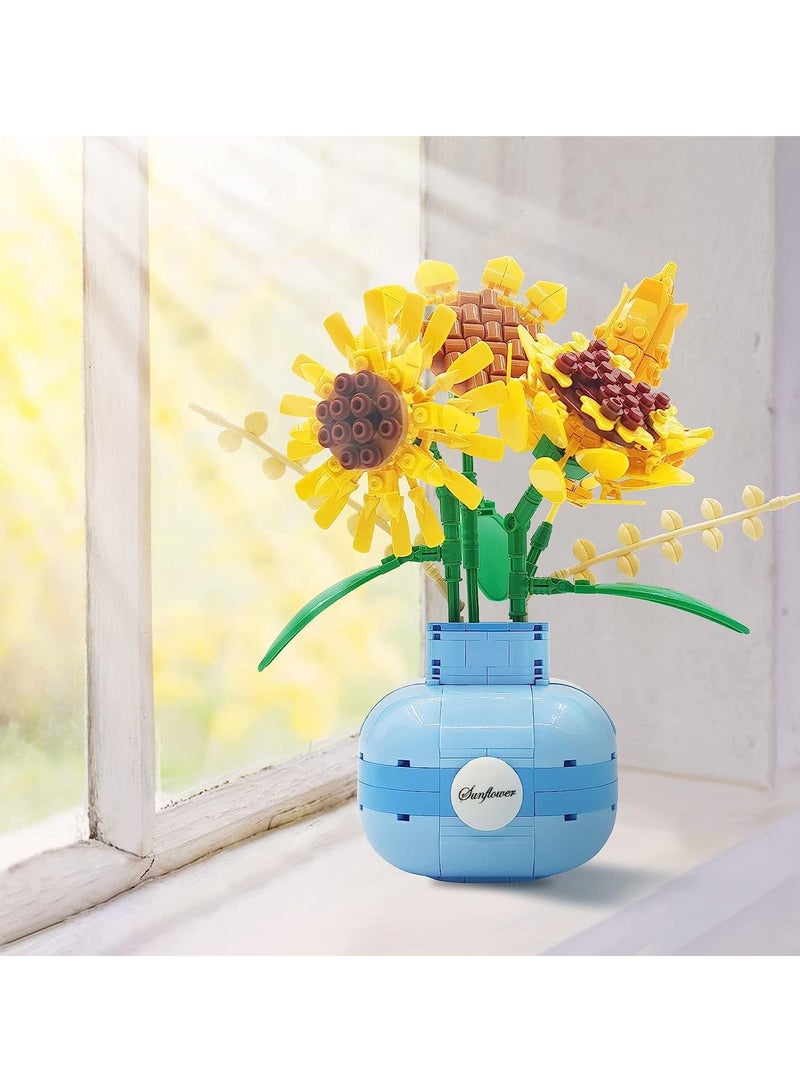 SOLARAE Flowers Bouquet Building Set, Plant Display Decor Set for The Home or Office, Creative Gift for Adults and Age 14+ - Image 4