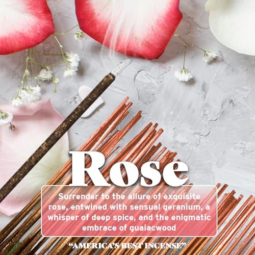 Wild Berry Incense Sticks - Rose - Exquisite Fragrance with Geranium and Spice - Hand Dipped in The USA (100 Count) - Image 3