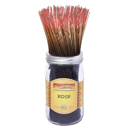 Wild Berry Incense Sticks - Rose - Exquisite Fragrance with Geranium and Spice - Hand Dipped in The USA (100 Count) - Image 1