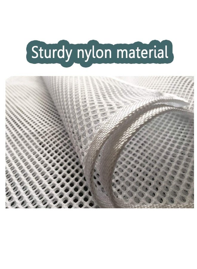 TANGBLIB Stair Safety Net, 3m Baby Safety Stair Railing Guard Mesh, No-Drill Balcony Protection Net for Children Pets - 300x78cm White - Image 5