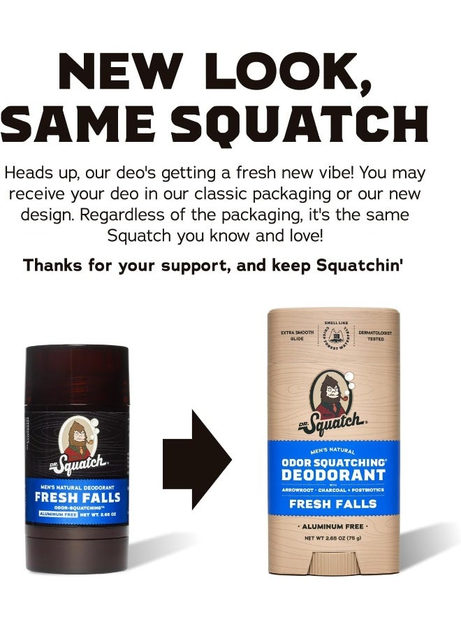 Dr. Squatch Natural Deodorant For Men 3 Pack Fresh Falls – Odor-Squatching Men'S Deodorant Aluminum Free - Image 2