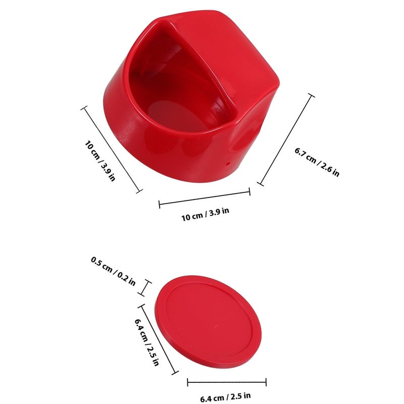 Smooth Sliding Ice Hockey Table Accessories Set with Red Pushers and Pucks - Image 3