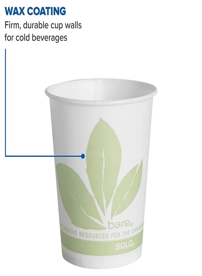 Solo Bare Eco-Forward Disposable Drinking Cup Multi-color Wax Coated Paper 5 oz. 100 Ct R53BB-JD110 - Image 5