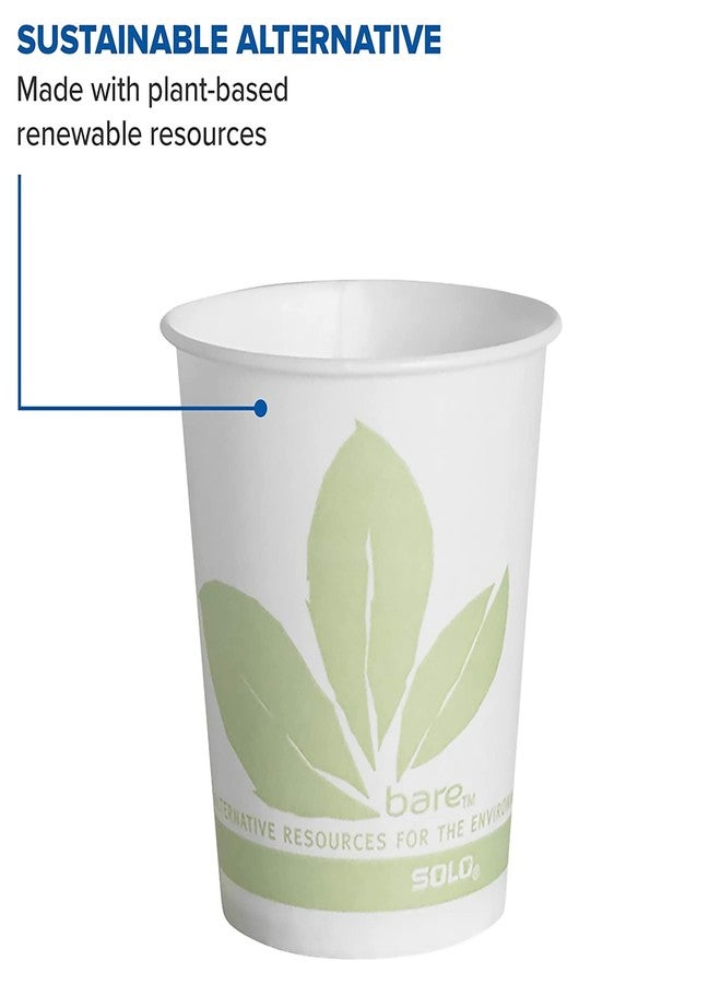 Solo Bare Eco-Forward Disposable Drinking Cup Multi-color Wax Coated Paper 5 oz. 100 Ct R53BB-JD110 - Image 3