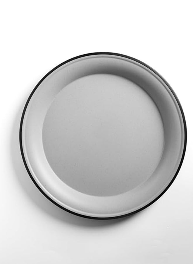 ماستر جولد 3 صحون تقديم دائرية كبيرة ميلامين | مثالية لتقديم الولائم والأرز والمأكولات البحرية | مقاوم للكسر، آمن للاستخدام في غسالة الأطباق والميكروويف | للمنزل، المطعم، الفنادق (رمادي | أسود، 40 سم) - Image 3