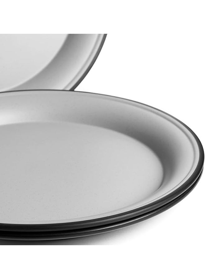 ماستر جولد 3 صحون تقديم دائرية كبيرة ميلامين | مثالية لتقديم الولائم والأرز والمأكولات البحرية | مقاوم للكسر، آمن للاستخدام في غسالة الأطباق والميكروويف | للمنزل، المطعم، الفنادق (رمادي | أسود، 40 سم) - Image 5