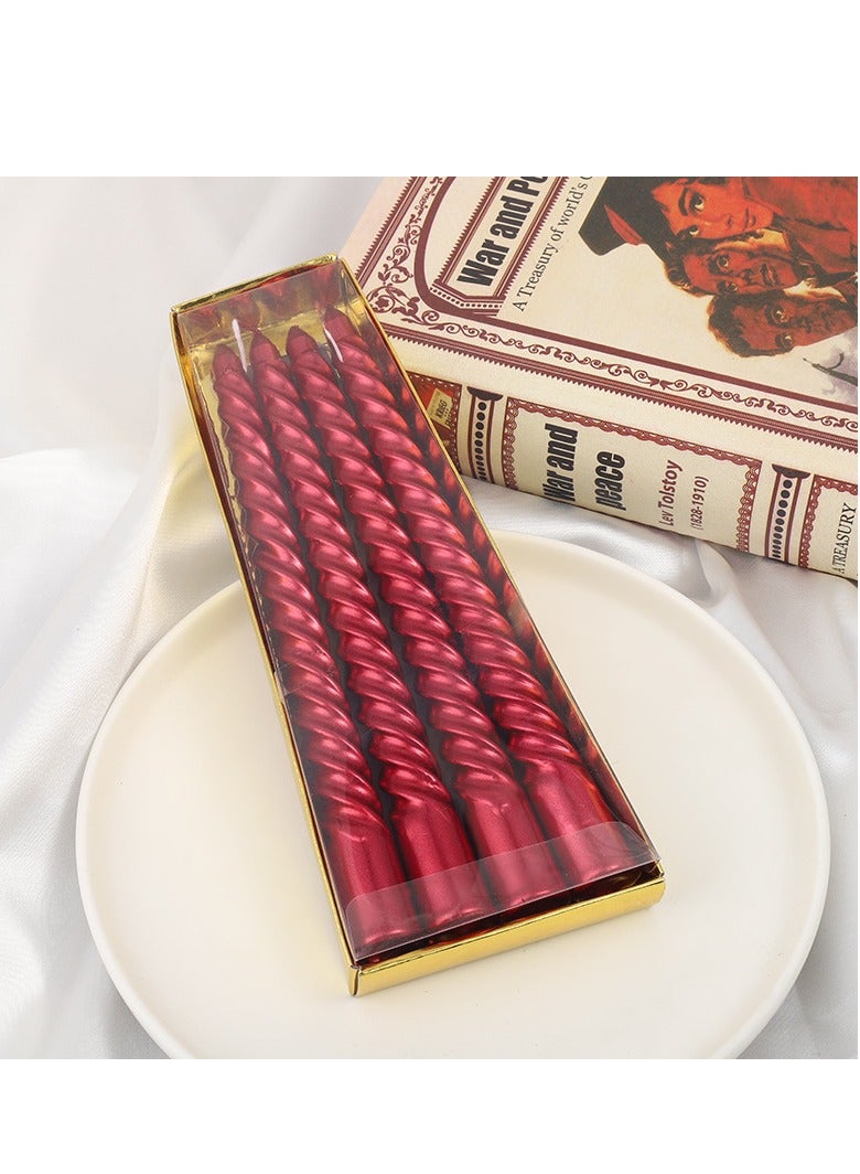 general Thread Style Home Decoration Candles Set Red - Image 1