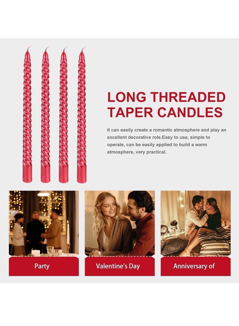 general Thread Style Home Decoration Candles Set Red - Image 3