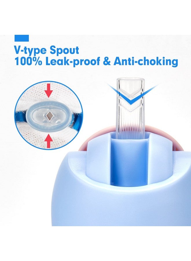 هاهالاند كوب الشرب للأطفال بعمر 6 أشهر فما فوق - 2 في 1 أكواب الشرب بفوهة وقشة للأطفال الصغار من عمر 1 إلى 3 سنوات أكواب الشرب بفوهة وقشة مرجحة للأطفال الصغار - كوب واحد مع حلمتين - Image 5