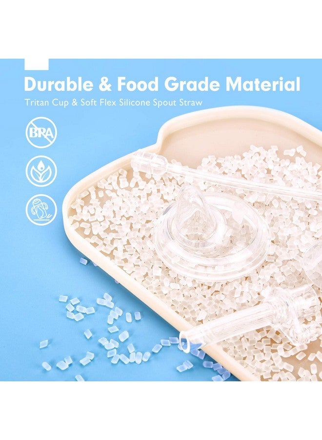 هاهالاند كوب الشرب للأطفال بعمر 6 أشهر فما فوق - 2 في 1 أكواب الشرب بفوهة وقشة للأطفال الصغار من عمر 1 إلى 3 سنوات أكواب الشرب بفوهة وقشة مرجحة للأطفال الصغار - كوب واحد مع حلمتين - Image 3