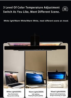 Joshberg Computer Monitor Light Bar,Computer Screen Monitor Lamp with Touch Control, 3 Color Temperature, No Screen Glare Dimmable e-Reading LED USB Powered Desk Lamp for Task/Home/Office  - Image 4