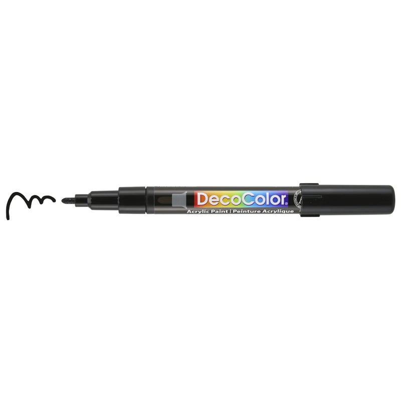 uchida DecoColor Fine Tip Paint Marker Set 4/Pkg - Black, White, Gold And Silver - Image 4