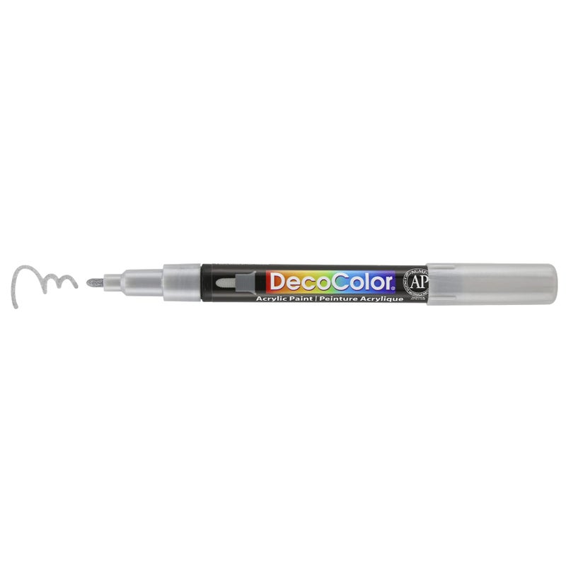uchida DecoColor Fine Tip Paint Marker Set 4/Pkg - Black, White, Gold And Silver - Image 5