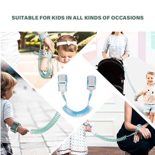 Jubobu Anti Lost Wrist Link, Baby Safety Anti-Loss Wristbands with Locks and Keys,Toddler Harness Walking Leash Safety Child Wristband Leashes for Babies Kids -Blue - Image 4