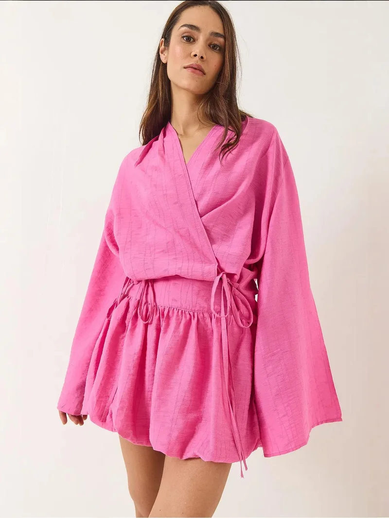 Bianco Lucci LUCCI Blouse and Skirt Two-Piece Set