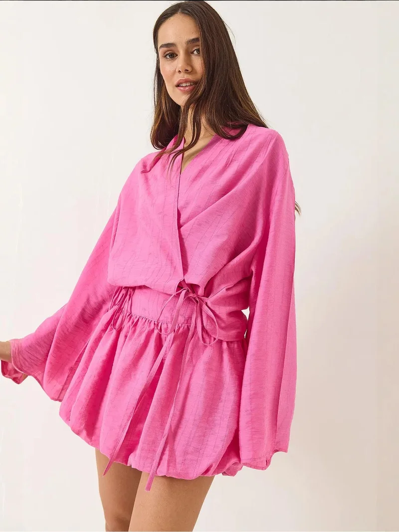 Bianco Lucci LUCCI Blouse and Skirt Two-Piece Set