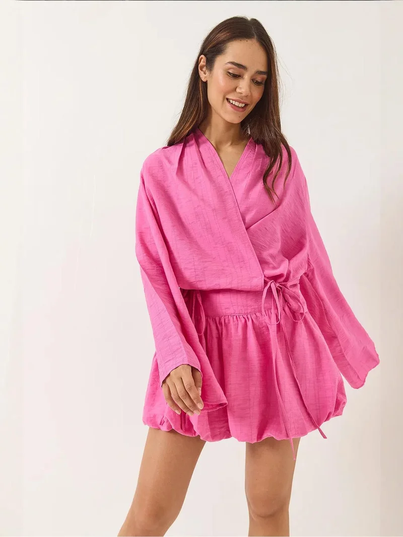 Bianco Lucci LUCCI Blouse and Skirt Two-Piece Set