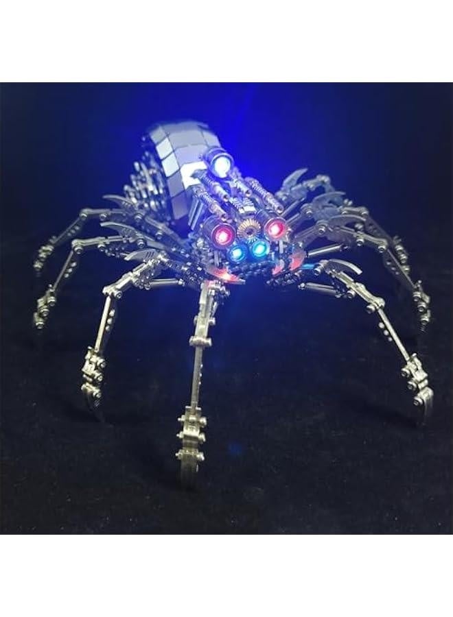 3D Metal Puzzle Mechanical Spider Model Kits, 203 Pieces 3D Stainless Steel Puzzle Jigsaw DIY Assembly Steampunk 3D Puzzle Metal Model Kits - Image 5
