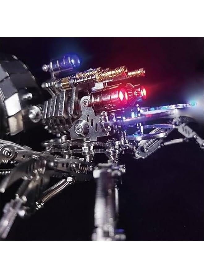 3D Metal Puzzle Mechanical Spider Model Kits, 203 Pieces 3D Stainless Steel Puzzle Jigsaw DIY Assembly Steampunk 3D Puzzle Metal Model Kits - Image 3