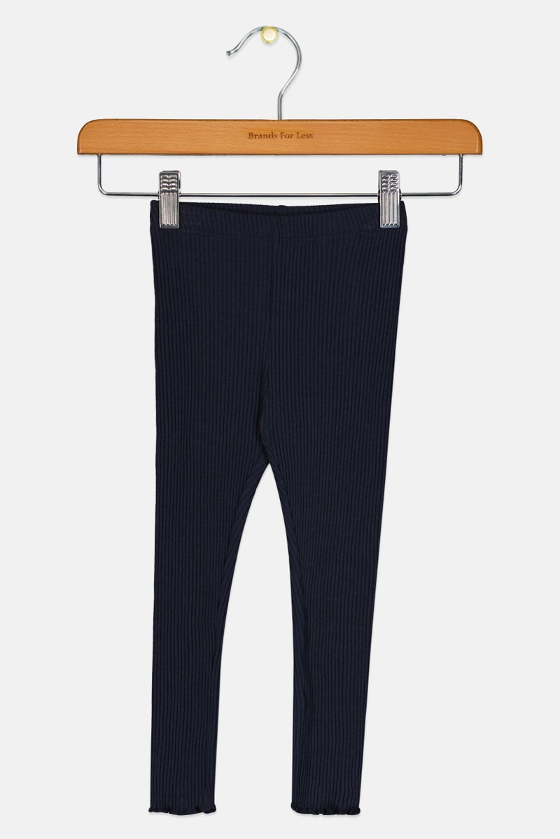 NAME IT سروال ليغينغز مزود بشريط للفتيات الصغيرات، كحلي داكن - Image 1