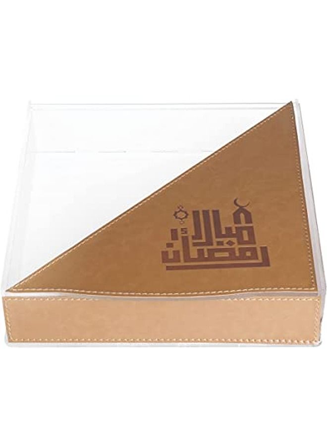 لمسة إبداع صندوق رمضان أكريليك – صندوق عرض إسلامي – ديكور رمضان – معرض هدايا للتمور والمقتنيات والمجوهرات – صندوق جلدي - Image 1