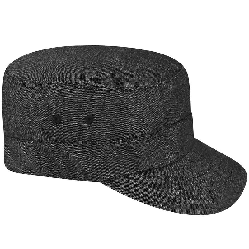 Kangol Denim Flexfit Army Cap, Army Hat for Women and Men, S/M, Black - Image 4