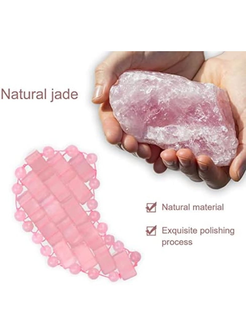 SYOSI Experience the Ultimate Relaxation with Our 100% Natural Jade Eye Mask, Reduce Dark Circles and Puffy Eyes with Moon Shape Black Obsidian Eye Mask - Image 2