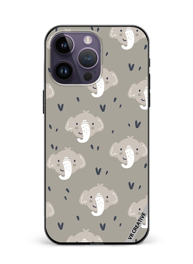 VR CREATIVE Protective Case Cover For Apple iPhone 15 Pro Max Elephant Design Multicolour - Image 1