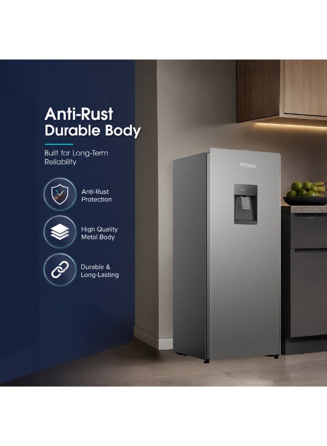 SUPER GENERAL 225 Liters Gross, 172 Liters Net Single Door Defrost Refrigerator with Water Dispenser, Inox - SGR225WAN SGR225WAN Inox - Image 4