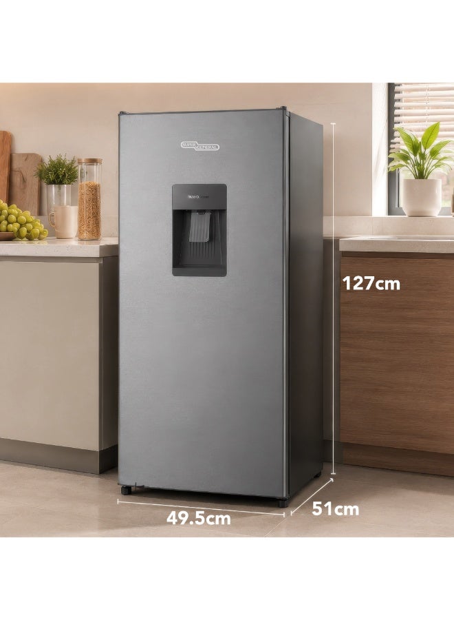 SUPER GENERAL 225 Liters Gross, 172 Liters Net Single Door Defrost Refrigerator with Water Dispenser, Inox - SGR225WAN SGR225WAN Inox - Image 3