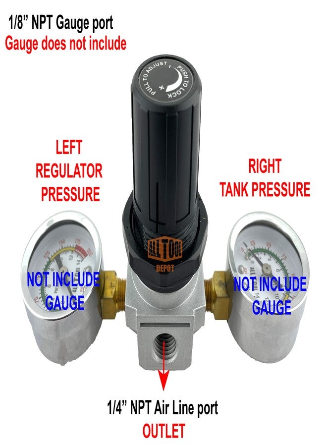 ALL Tool Depot TOP1Choice Universal Air Regulator SPECIAL DESIGN for check Tank and Regulator Pressure - Image 2