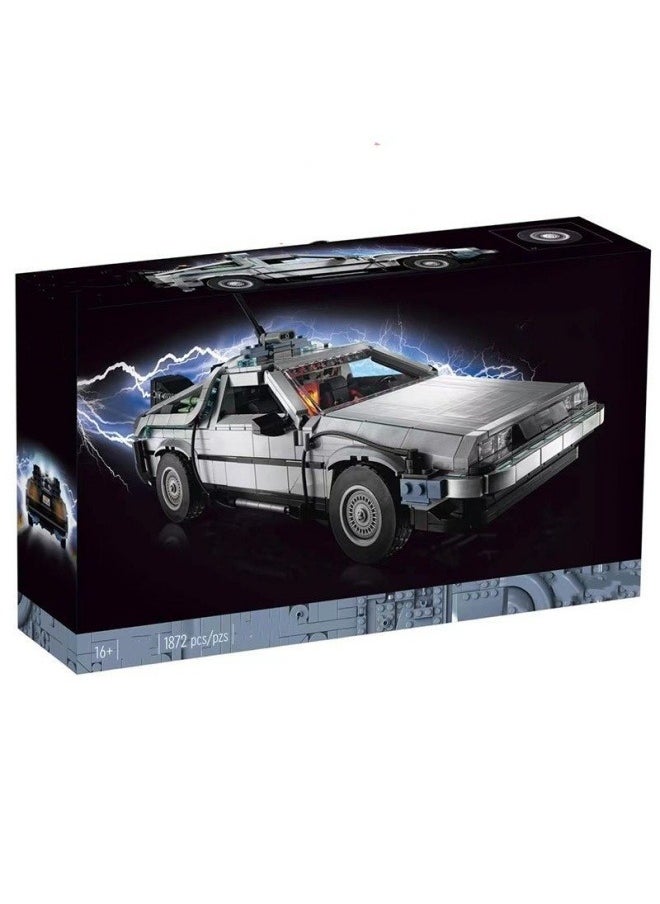 General Back to the Future concept car Time Machine sci-fi assembled building block toy children's educational game accessories, assembled game gifts for family and friends  - Image 3