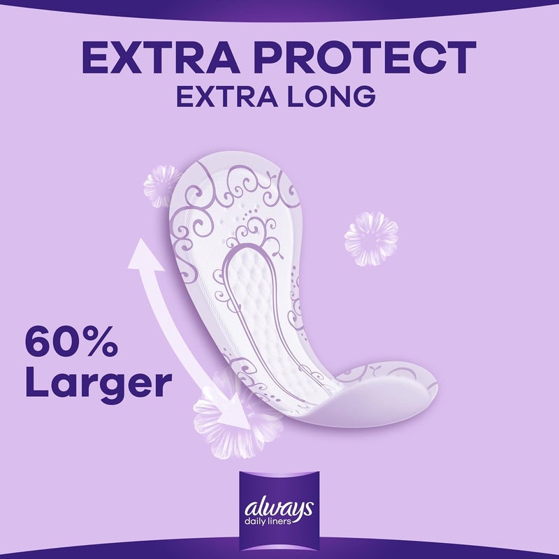 Always Daily Liners Extra Protect Pantyliners, Large, 48 Count - Image 3