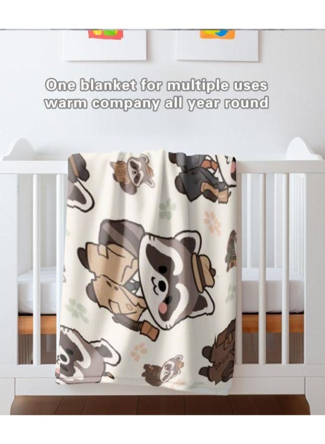 عام بطانية رقيقة من الفانيلا الكرتونية للأطفال والرضع (دافئة ومريحة، ومناسبة للنوم والألعاب) 70 سم * 100 سم - Image 4