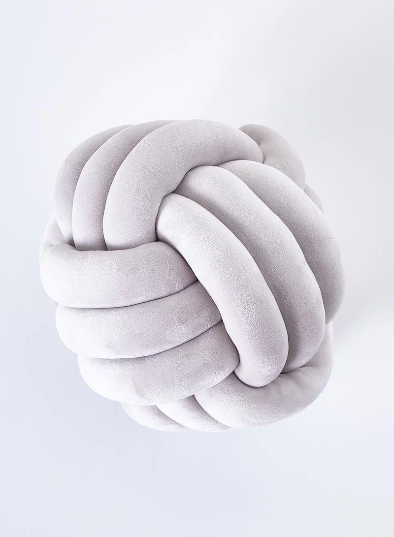 Noire Edit Grey Knot Cushion