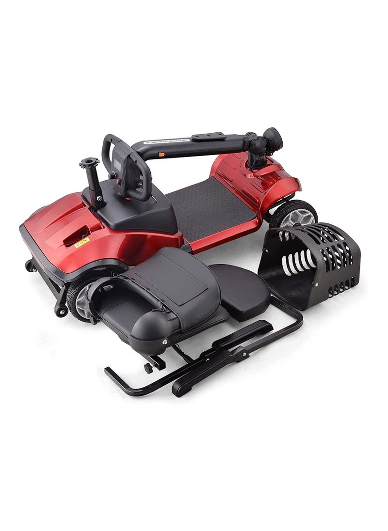 Generic - 4-Wheel Folding Mobility Scooters Power Portable Mobility Scooter, Openable Handrail, Electromagnetic Brake, Rotatable Seat for Adults Elderly Outdoor Travel - Image 1