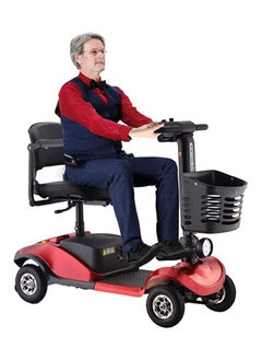 4-Wheel Folding Mobility Scooters Power Portable Mobility Scooter, Openable Handrail, Electromagnetic Brake, Rotatable Seat for Adults Elderly Outdoor Travel