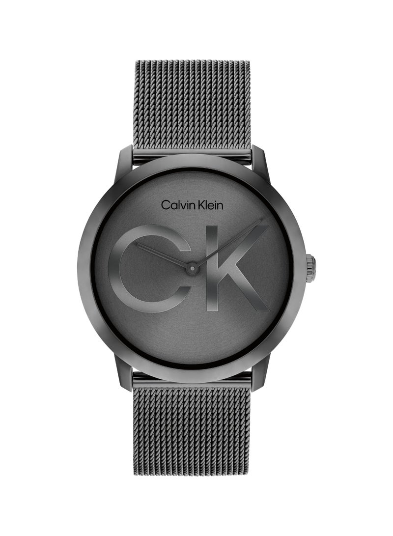 CALVIN KLEIN ساعة دائرية أنالوج للجنسين بهيكل رمادي - 25300011 - Image 1