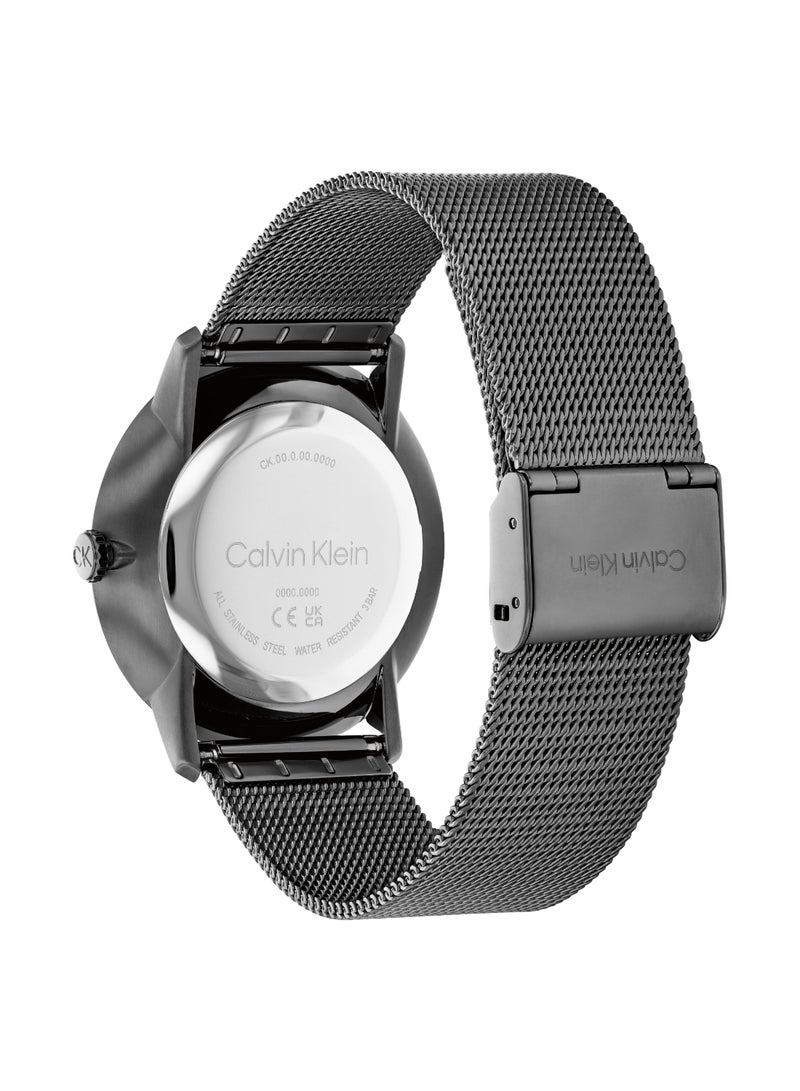 CALVIN KLEIN ساعة دائرية أنالوج للجنسين بهيكل رمادي - 25300011 - Image 3