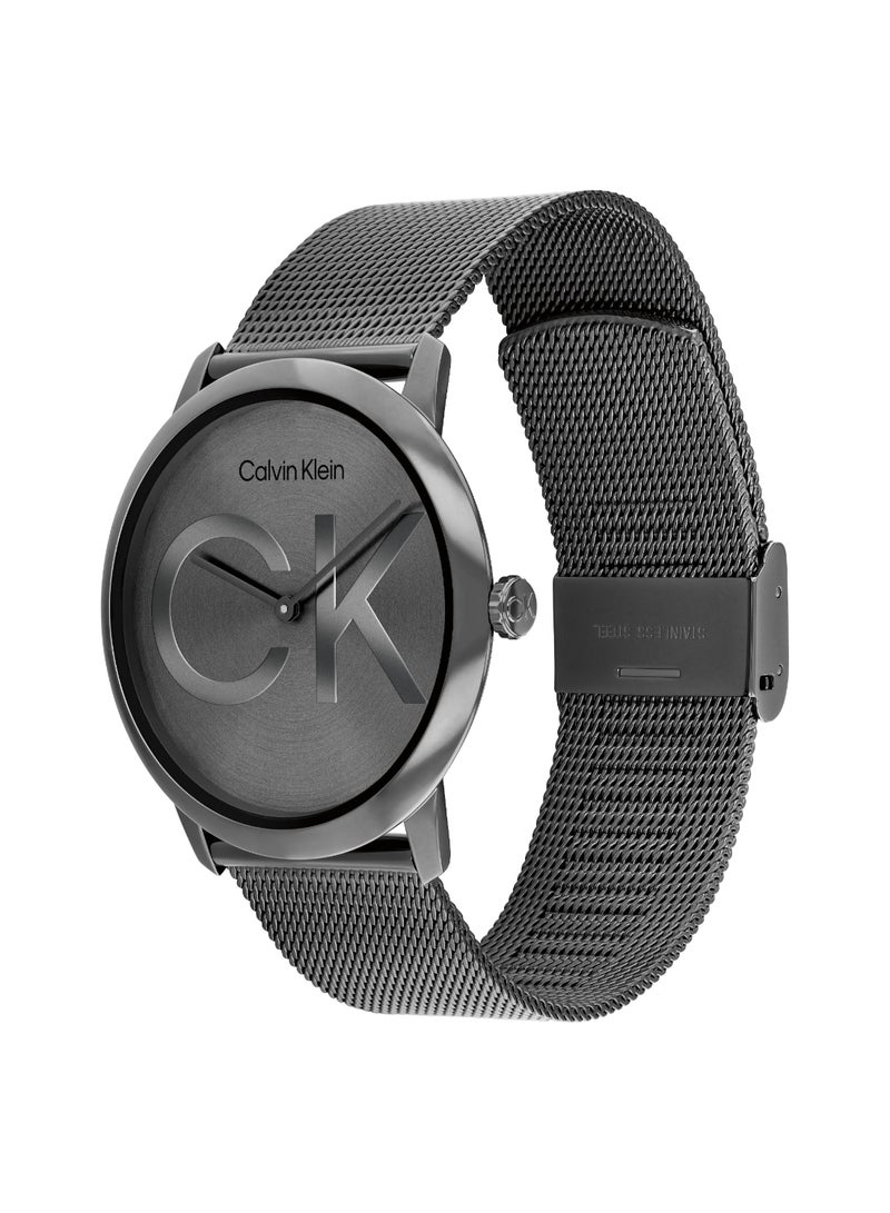 CALVIN KLEIN ساعة دائرية أنالوج للجنسين بهيكل رمادي - 25300011 - Image 2