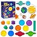 VConejo Color Dough Sets for Kids Ages 24 Planets Theme Color Dough Tool Set for Kids Ages 48 Color Dough Accessories Toys for Ages 57 Boys Girls Toddlers 14 Piece - Image 3