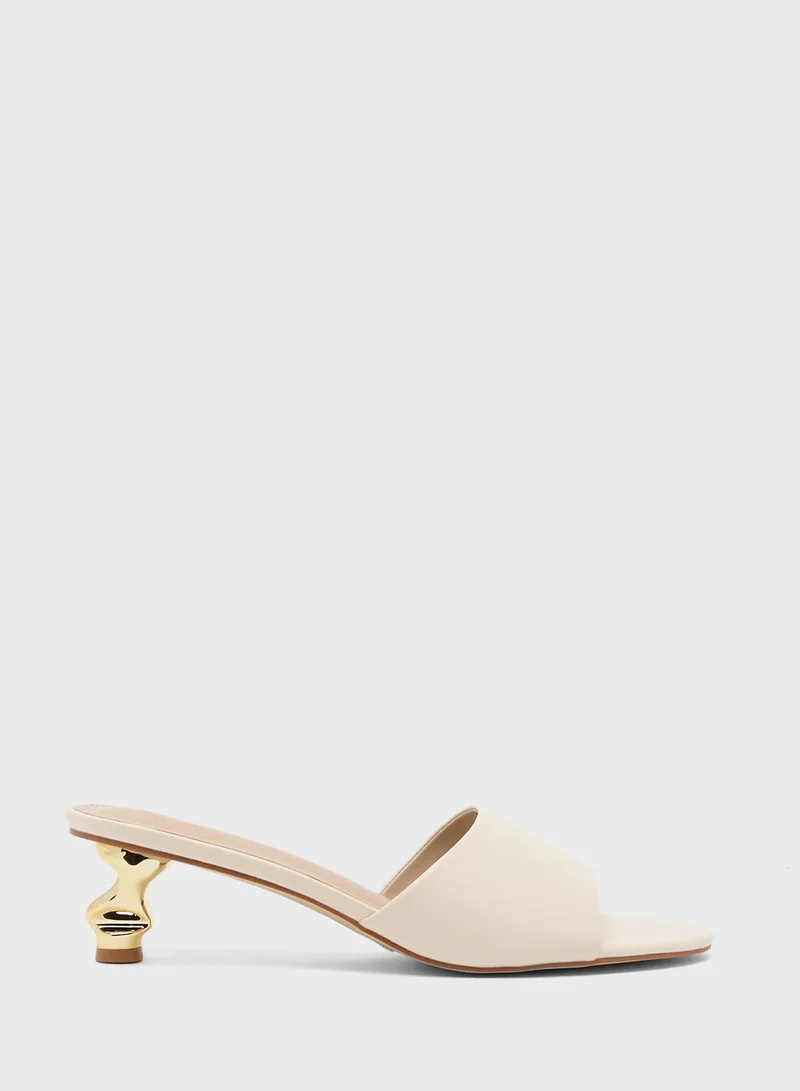 ايلا Ladies Mule With Gold Heel