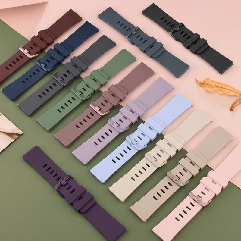 Tobfit Silicone Bands Compatible with Fitbit Versa 4 Bands / Fitbit Versa 3 Bands / Sense 2 Bands / Fitbit Sense Watch Bands for Women Men, Soft Sport Wristbands Replacement Straps (4 Pack) Large, (Lightpink/Starlight/Mauve/Milk Tea) - Image 3