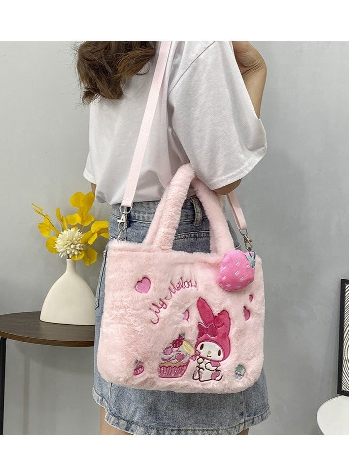 Plush Crossbody Bag With Adjustable Shoulder Strap - Image 2