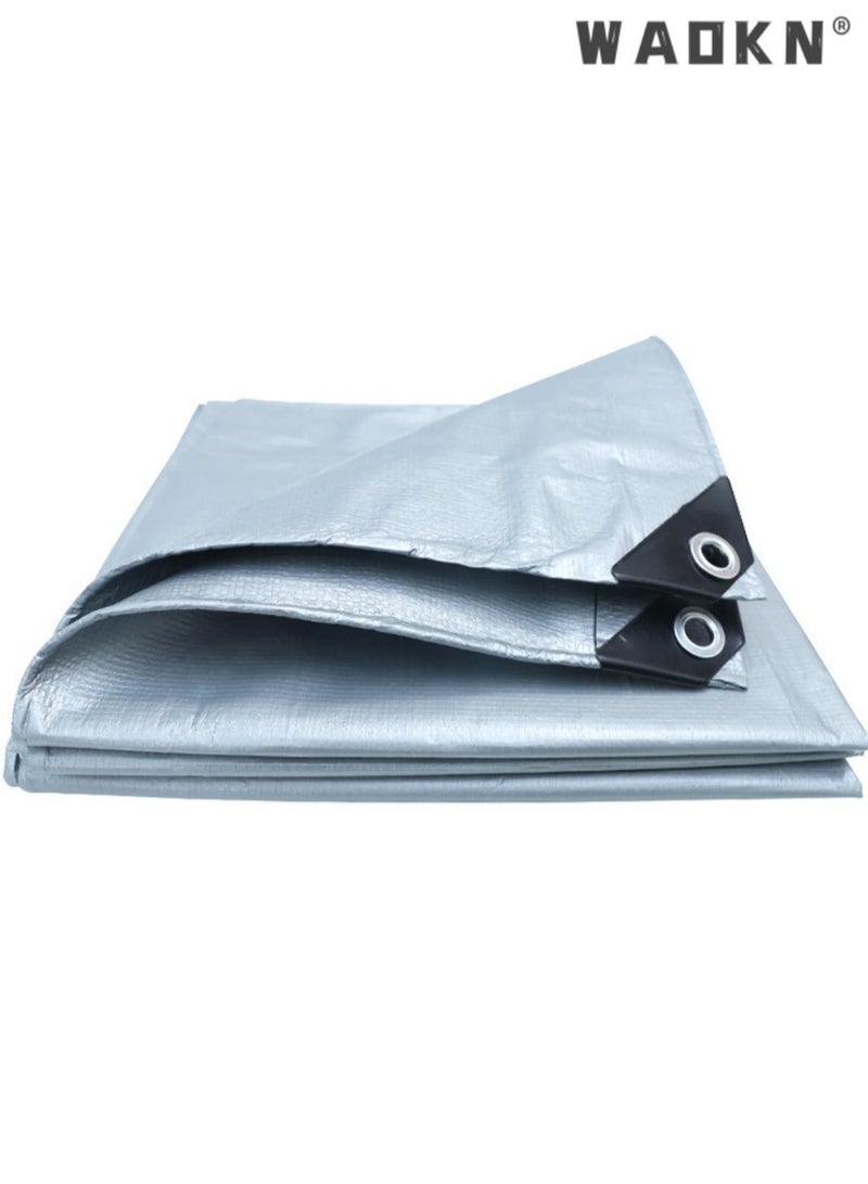 WAOKN Extended Coverage Performance Tool (2*3M) Waterproof Multi-Purpose Tarpaulin,Heavy Duty Tarp Tarpaulin Reinforced Eyelets,PE Tarpaulin Waterproof Tarp Sheet Premium Quality Cover Tarp For Outdoor - Image 1