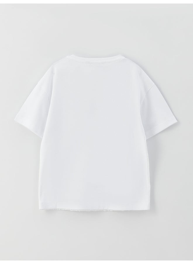 LC WAIKIKI - Crew Neck Lace Detailed Short Sleeve Girls T-Shirt - Image 1