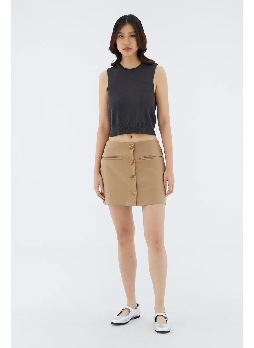 ذا اديتورز ماركت Felane Low-Rise Mini Skirt